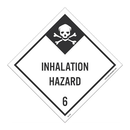 NMC Poison Inhalation Hazard 6 Dot Placard Label, Pk25 DL125AP